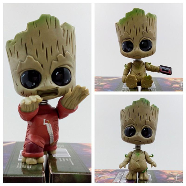 8CM Guardians of The Galaxy Vol 2 Groot Figures Cosbaby Hot Toys Bobble Head Figure Halloween Christmas gift with Box