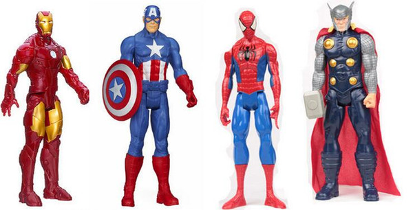 The avengers 12 inch spider-man iron man captain wolverine player of the United States of the world Vinyl Figure Collection Gift Toy