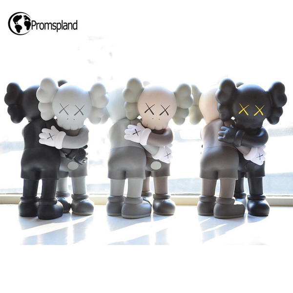 2pc/lot Original Fake Medicom Toy KAWS Together Hug Vinyl For Children Art Toy Action Figure Collection Model