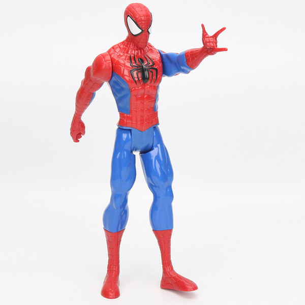 30cm American Movie Anime Super Heros Captain America Ironman Spiderman The First Superhero PVC Figure Toy