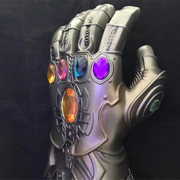 2018 Movie Avengers 3 Infinity War LED Infinity Gauntlet Thanos LED Gloves Halloween Party Cosplay Props New 24pcs