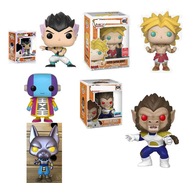 Funko Pop Amine Dragon Ball Super Goku Super Saiyan Broly Gotenks Beerus Action Figure Dragon Ball Figurine Pop Collection Modle Toy