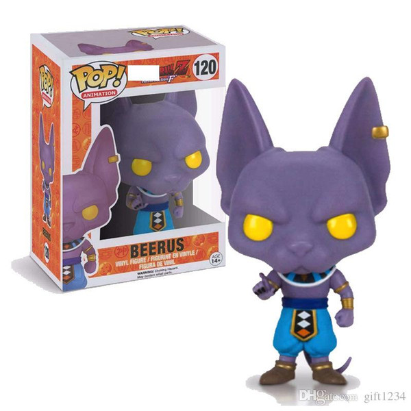 Cute present Funko Pop! Anime Dragon Ball Z Beerus Vinyl Action Figure with Box #120 Toy Gift Good Quality