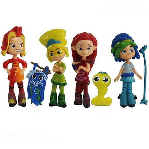 Fantasy Patrol Action Figure Cartoon Models PVC Kids Toys Collectable 4pcs Girls with Accessories Toys for children 10 cm