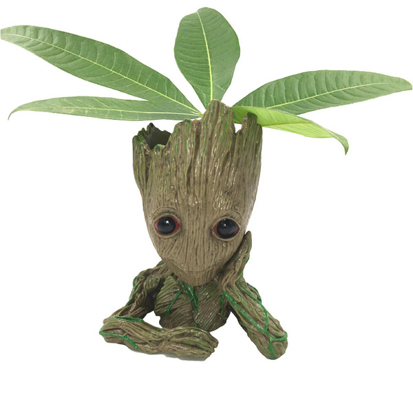 16cm Tree Man Baby Action Figure Grootted Doll Phoneholder Grunt Guardians of The Galaxy 2 Model pen pot and flower pot