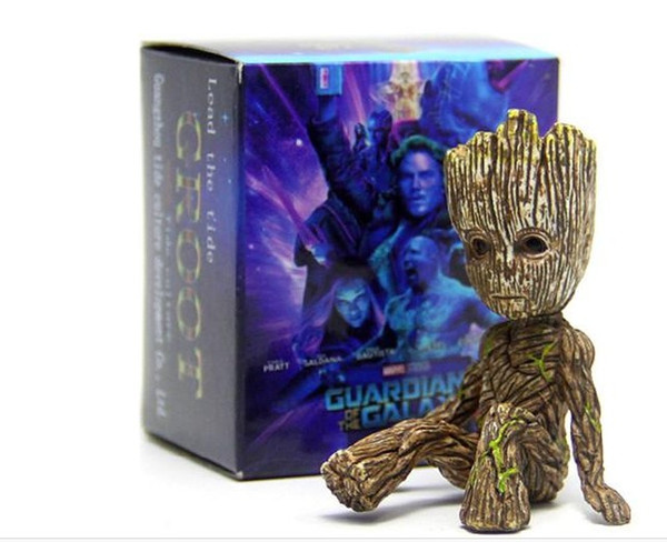 6cm PVC Guardians of The Galaxy Vol 2 PVC Groot tree man baby sitting ver Action Figure Anime Figure