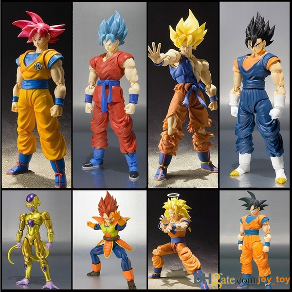 Dragon Ball Z SHF Figuart Goku Vegeta vegetto Frieza Super Saiyan 3 PVC Action Figure Collection Model Toy With Box 13cm DEDR9658