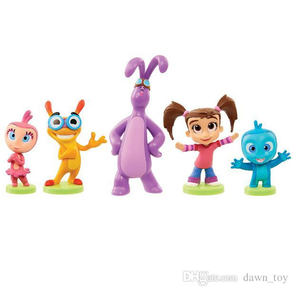 2017 5pcs/set Kate And Mim Mim Friends 5-10cm Cartoon Action Figures Lovely Character Kids Birthday Gifts