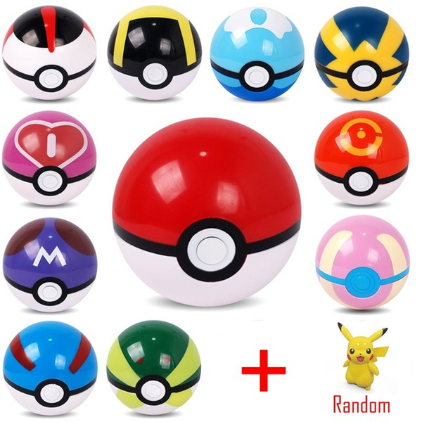 Pokeball Mini Model Classic Really cute Anime Pikacu Super Master 7cm plus 3CM Action Figures Toys Kid Balls Gift funko pop OPP BAG Packages