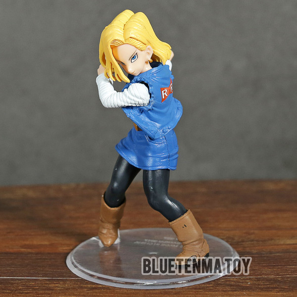 Anime Dragon Ball Styling Android No.18 Lazuli Lunch Dragonball DBZ Mini Decoration PVC Figure Toy Collectible Model Doll