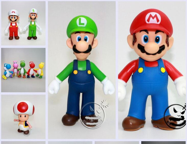 Super Mario Bros Doll Toy Mario And Luigi Trumpet Animals Toys For Christmas Gifts 12CM free shipping