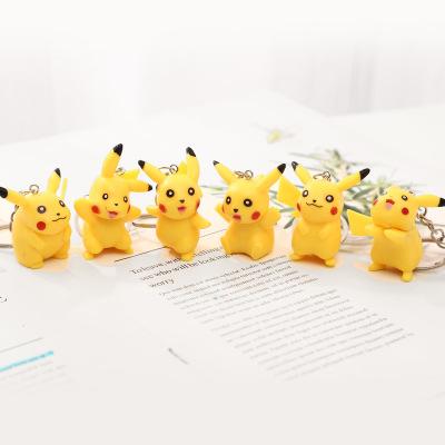 Cartoon pet elf anime stereo Pikachu doll hand key ring ring pendant small gift birthday gift opp bag B11