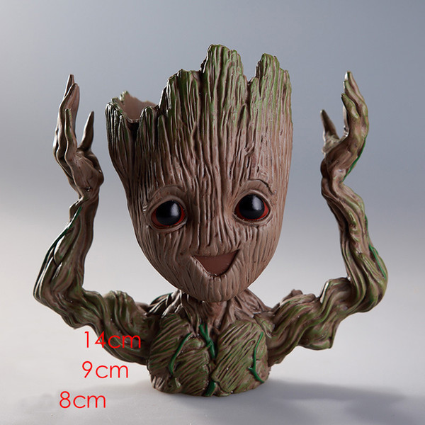 Baby Groot Flowerpot Pen Pot Holder Plants Flower Pot Cute Action Figures Toys for Kids Gift Desktop Decoration