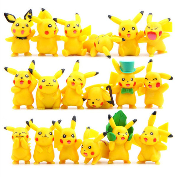 Pikachu doll wizard hand doll PVC Mini Model Toys cartoon toys animals for children gifts Action Figures Cartoon TV