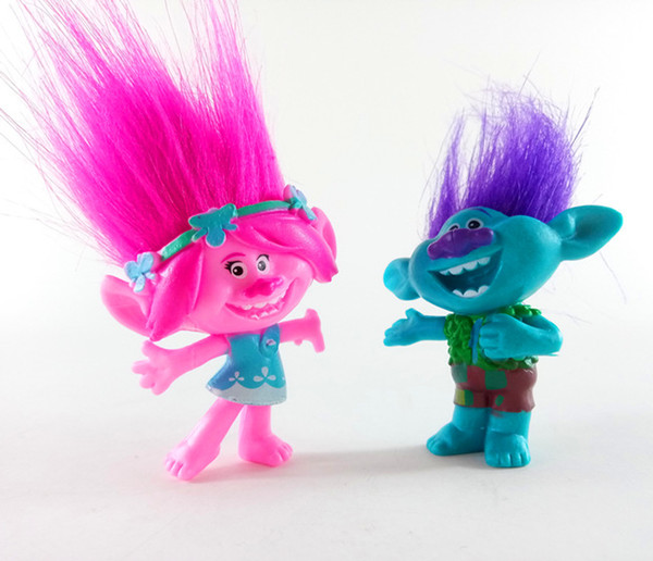 New Hot Trolls PVC Action Figures Toys 4*10cm Poppy Branch Biggie Collection Dolls for Kid Figures Model Toys PVC