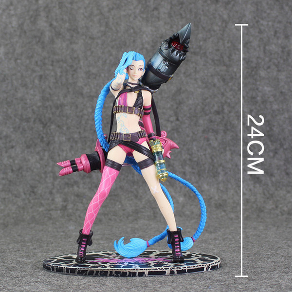Jinx The Loose Cannon Standing Ver. Action Figure 1/6 scale painted figure Jinx Doll 008 PVC Game figure Toy Brinquedos