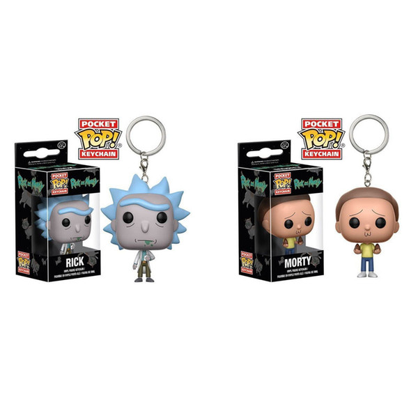 Funko Pop Keychain Avengers Rick and Morty Action Figure Bobble Head Q Edition New Box for Car Decoration Pop Toy