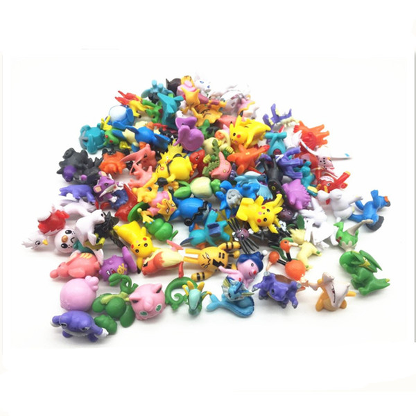 Pikachu Model Decoration Pocket Monster 144pcs/lot Small Ornaments Action Figures Multicolor Cartoon Children DIY Toys Figures Anime Toys