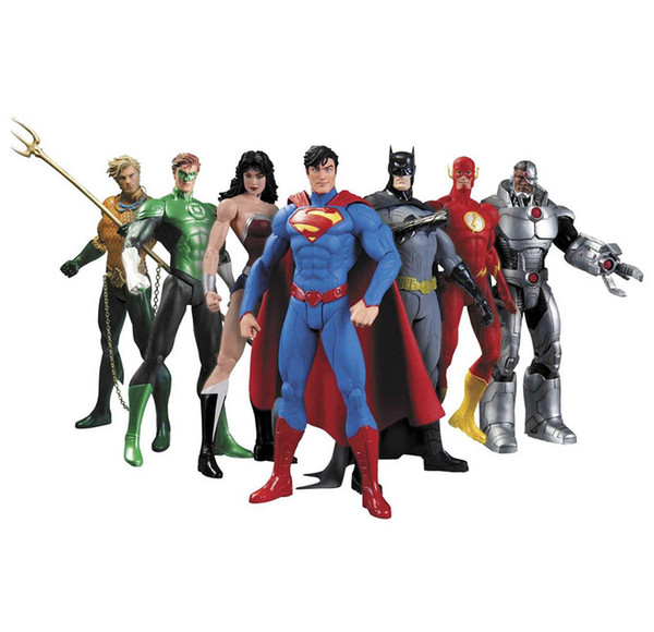 DC Superman Bat Collectibles Justice League 7-Pack Action Figure Superman Model Collection Toy Gift OTH719