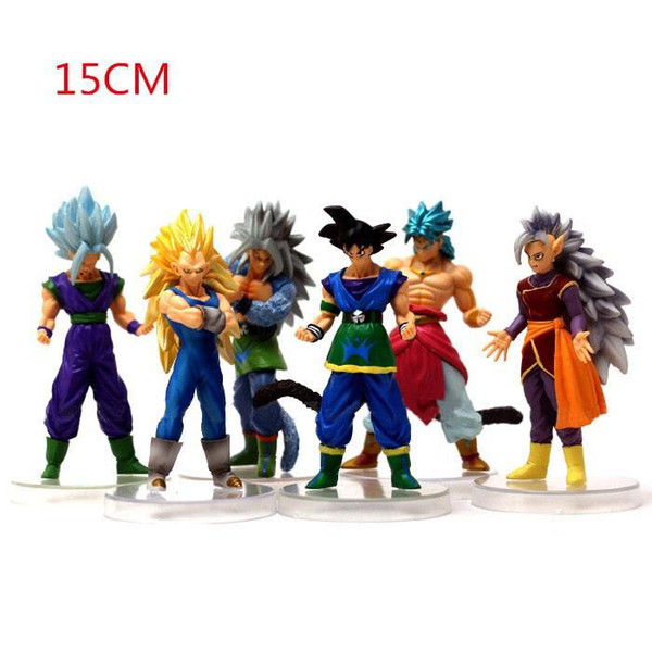 Anime Dragon Ball Action Figure Son Goku Super Saiyan Action Figures PVC Toys Dragon Ball z 6pcs Set 15cm For Kids Christmas Gift