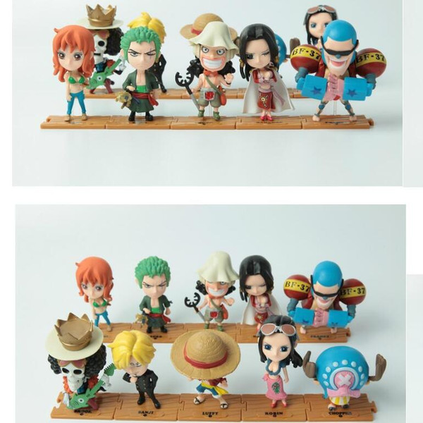 Good quality 10 PCS Set One Piece Luffy Zoro Sanji Hancock Action Figures PVC Anime Toys Japanese Cartoon Doll Toys Free Shipping