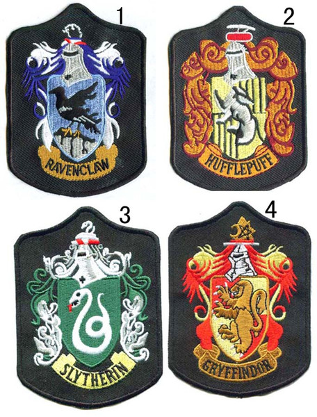 2018 Fashion Euramerican Elegance Style Harry Potter Four College Embroidery Badges Gryffindor insignias Factory Wholesale Badges