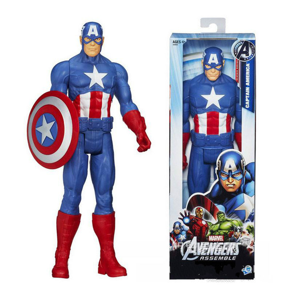 Avengers PVC Action Figures Marvel Heros 30cm Iron Man Spiderman Captain America Ultron Wolverine Figure Toys Christmas Gift