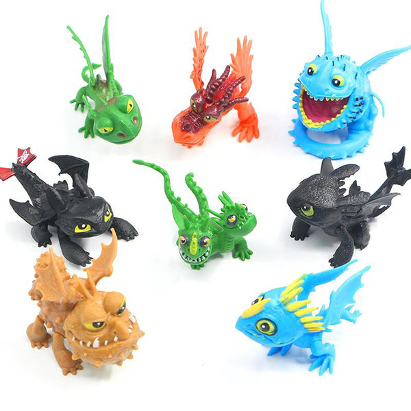 8pcs/set How To Train Your Dragon action figures Toys Hiccup Toothless Dragon Figures kids collection gift home deocr kids toys