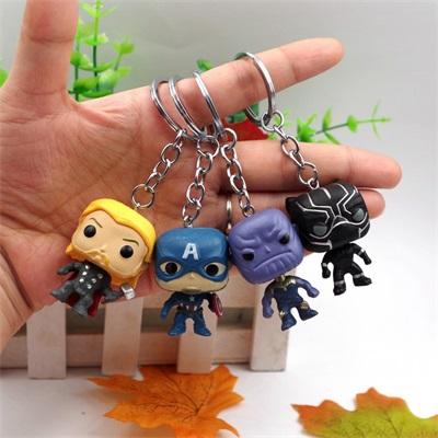 8 Style Avengers Plastic Doll toys New kids Cartoon game funko pop keychain Action Figures Kids Toys