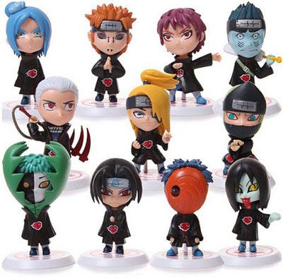 Naruto Sasuke Uzumaki Kakashi Gaara Action With Mounts Figures funko pop Japan Anime Collections Gifts Kids Toys