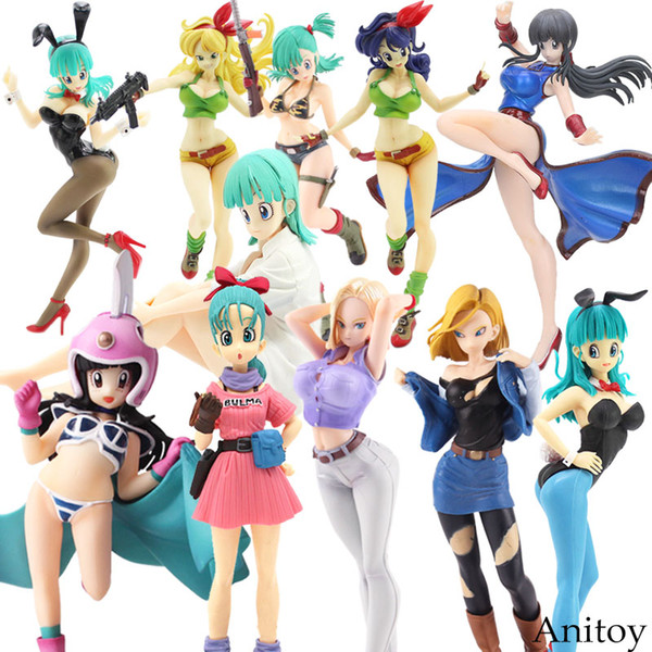 Dragon Ball Z Bulma Dragonball Lunchi Bulma Chichi Lazuli Gals Android NO.18 Girls Ver.III Action Figure Collection Model kids toys