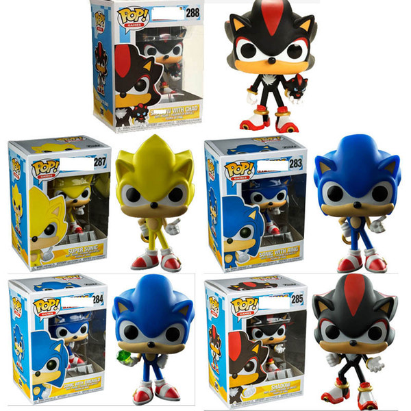 FUNKO POP Sonic Boom Amy Rose Sticks Tails Werehog PVC Action Figures Knuckles Dr. Eggman Anime Pop Figurines Dolls Kids Toys for Children