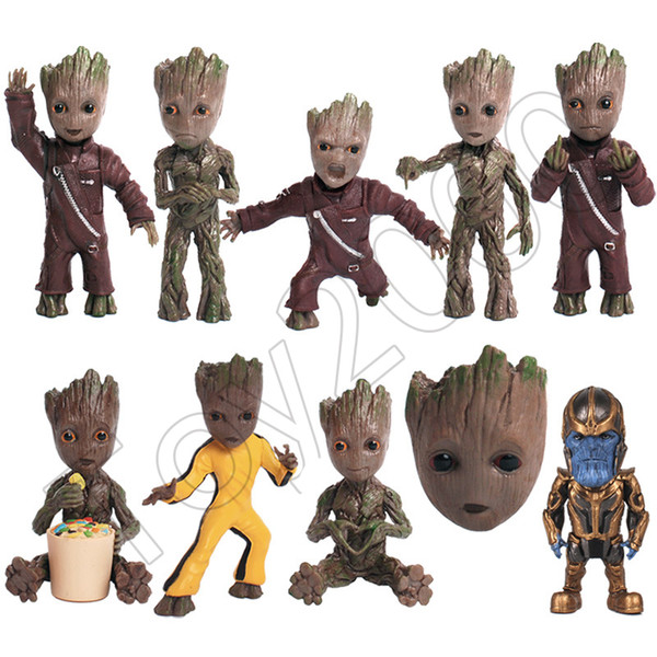 Guardians of the Galaxy Groot Thanos Action Figures Dolls Treeman Action Figure Toy funko POP Treeman Model Doll Toy keychain 1343