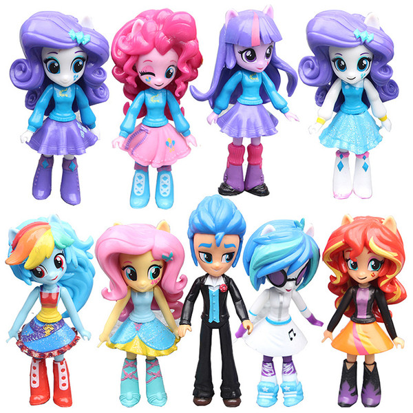 9pcs/Set 12cm M y Little Pony Toys Friendship Is Magic Pony PVC Action Figures Set Collectible Model Doll Dolls For Kids toys