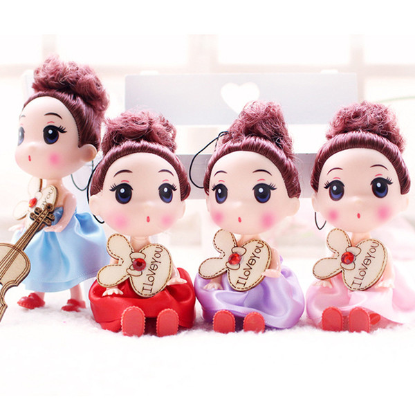 Korean version of 12cm confusingly Action figures baked sweet cakes decorated nude lol dolls mold enamel doll key pendant dolls kids toys