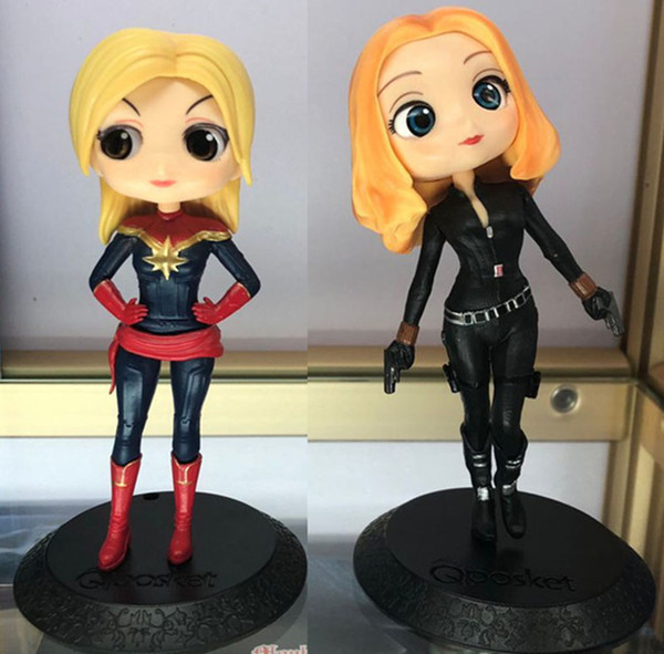 Captain Marvel PVC toys Funko Pop Black widow Action Figure With Box Avengers Alliance 3 Big Eye Doll Series Gift kids toys