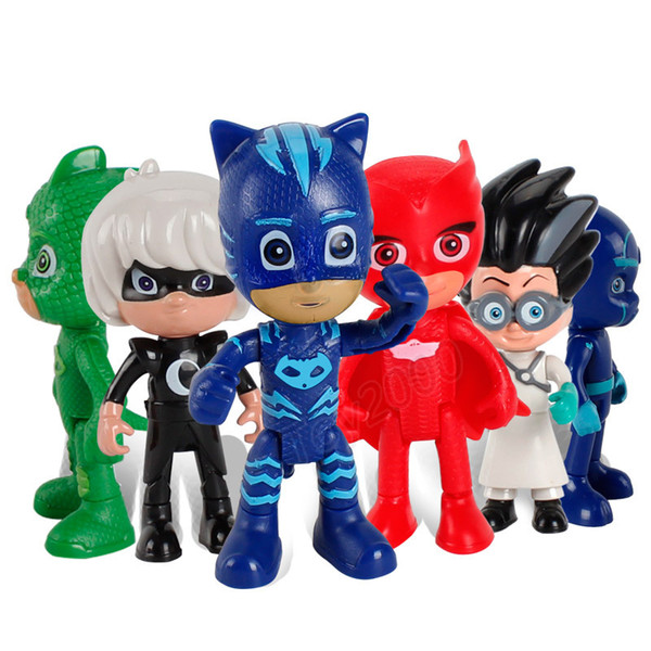 The Avengers pjmasks figure 6pcs/set 8-9cm Pj Masks Characters Catboy Owlette Gekko Cloak Action Figures kids toys Gift Plastic Dolls