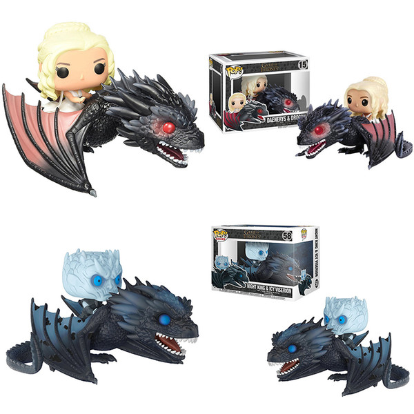 Exclusive Funko Pop Game of Thrones Action Figures Black Dragon Night King Decoration Daenerys Toys Gift With Box