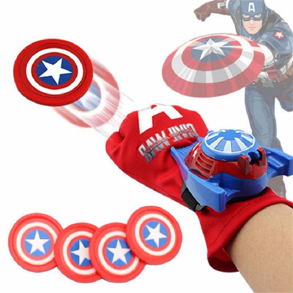 Cosplay Marvel Avengers Super Heroes Gloves Laucher Spiderman Batman Ironman One Size Glove Gants Props Christmas Gift for Kid toys