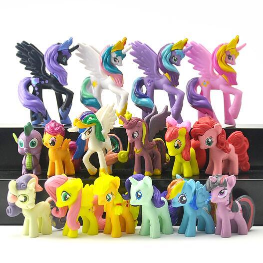 16 pcs Unicorn Pets Horse Twilight Sparkle Princess Celestia Luna Action Toy Figures Christmas Little Gift