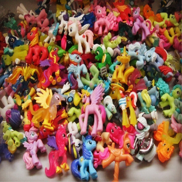 60 Pcs (Random Delivery Different Horse) Little Pvc Action Toy Figures Horse Unicorn Horse Doll for Cute Kids