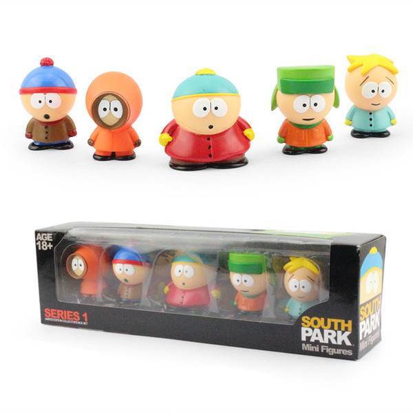 South Park Series 1Set 2.3'' 5pcs/set Dropship Mini Action Figures PVC Dolls Plastic Collection Toy Children's Gift Sets