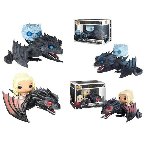 Exclusive Funko Pop Game of Thrones Action Figures Black Dragon Night King Decoration Daenerys Toys Gift With Box Gift for children