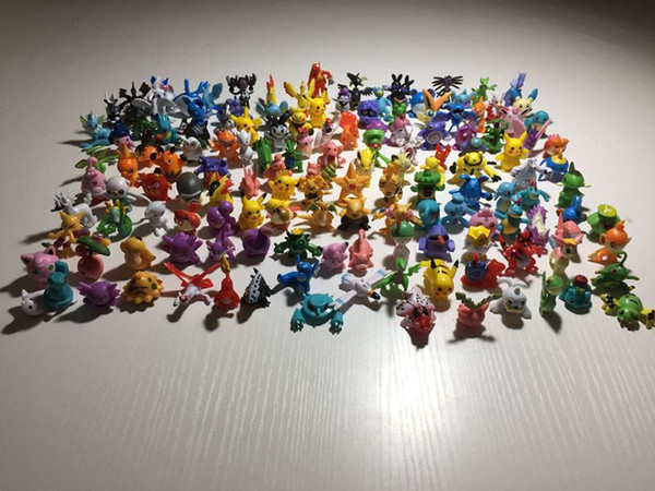 144 PCS Monster Pikachu Toys PVC Cartoon Cosplay Movies Action Figure Decoration Doll Toys Children Kids Gifts 3CM