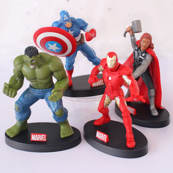 The avengers Assemble cartoon toys fashion cake decoration hot action figure kids party gifts