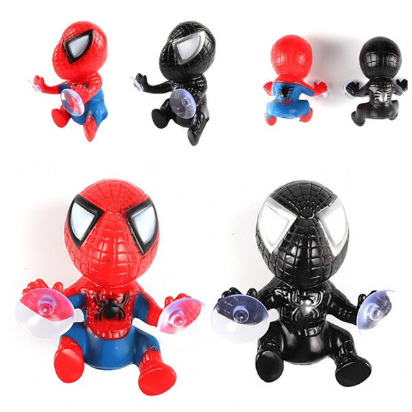 Q Version Spider Man Toy Plastic Creative Anti Wear Car Decoration Suction Cup Small Doll Hot Sale 1 75az I1