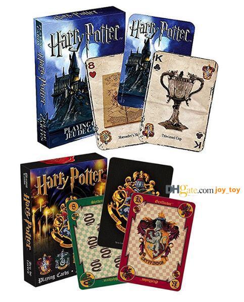 Harry Potter Playing Game Cards Hogwarts House Collection Badges Symbols Castle Crests Patterns English Magic Fun Toy