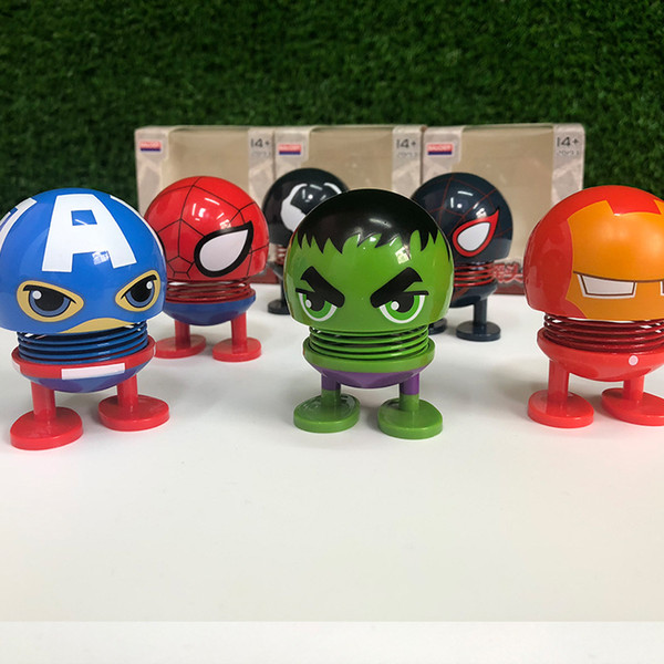 Avengers Doll Toys Car Decoration Shaking Head Doll Marvel movie Avengers4 Funny Antistress Adult Toys Kids Toys