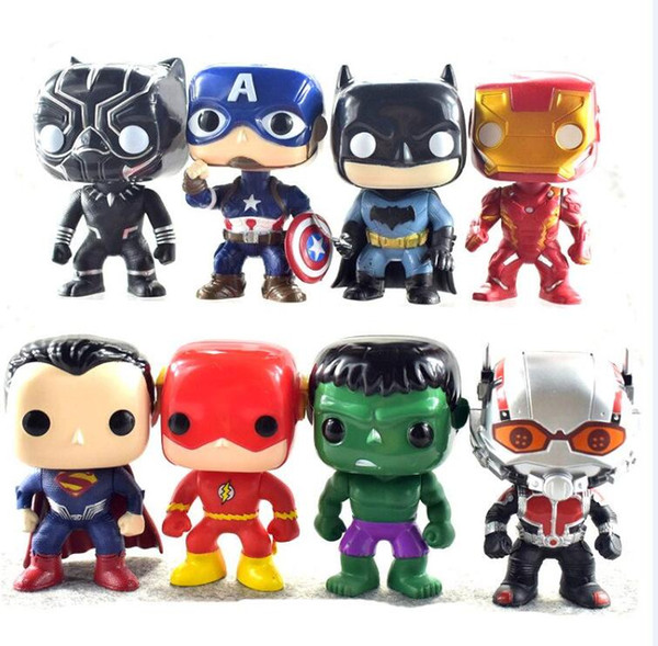 FUNKO POP 10pcs/set DC Justice action figures League Marvel Avengers Super Hero Characters Model Vinyl Action & Toy Figures for Children