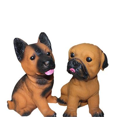 Silicone Toy Doll Silicone Shar Pei Wolf Dog Doll Whistle Toy Pet Dog Child Interactive Toy